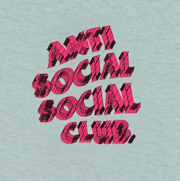 Anti Social Social Club How Deep Graphics Tee Shirt Shirt Sleeve Mint Green - Picture 2 of 8